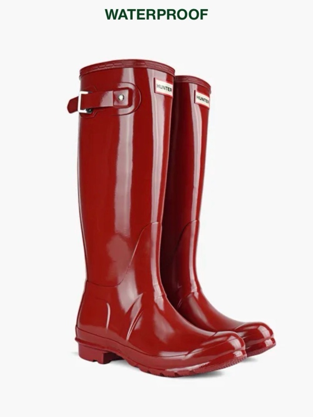 Hunter Glossy Red rain boots